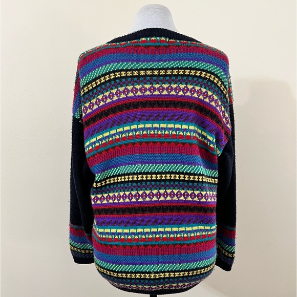 vintage franco valeri colourful knit cardigan - Picture 4 of 13